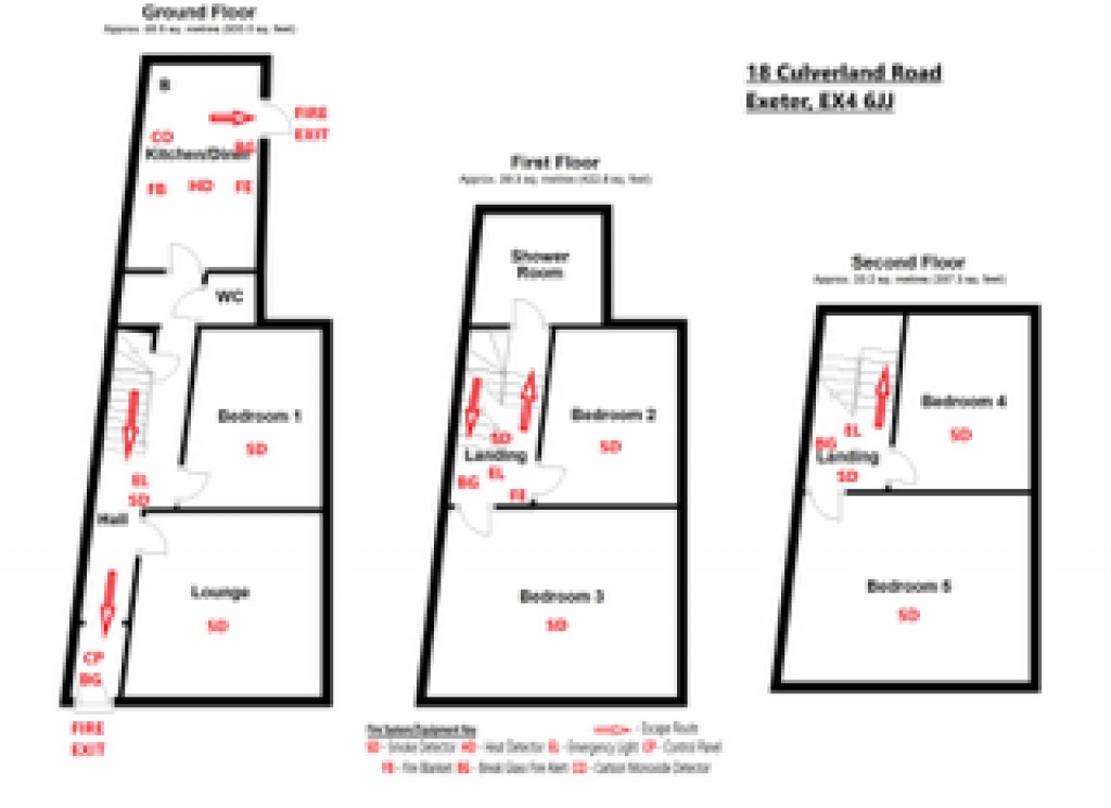 Floorplans For Culverland Road, Exeter