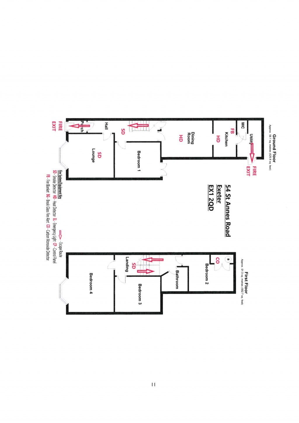 Floorplans For St Annes Road, Exeter