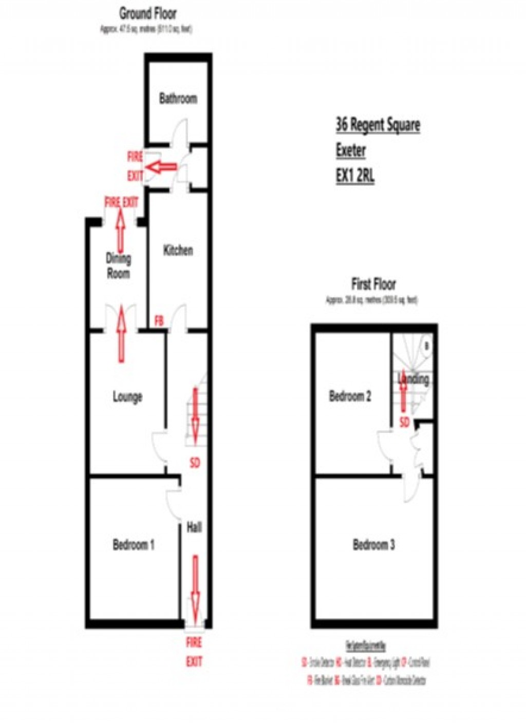 Floorplans For Regent Square, Heavitree, Exeter