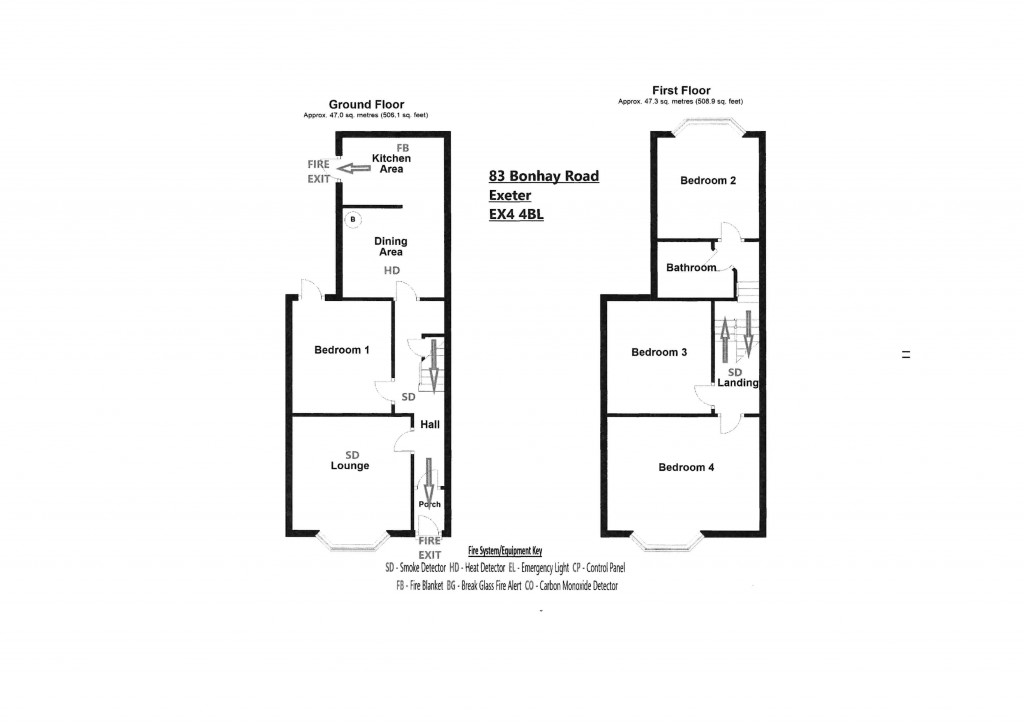 Floorplans For Bonhay Road, Exeter