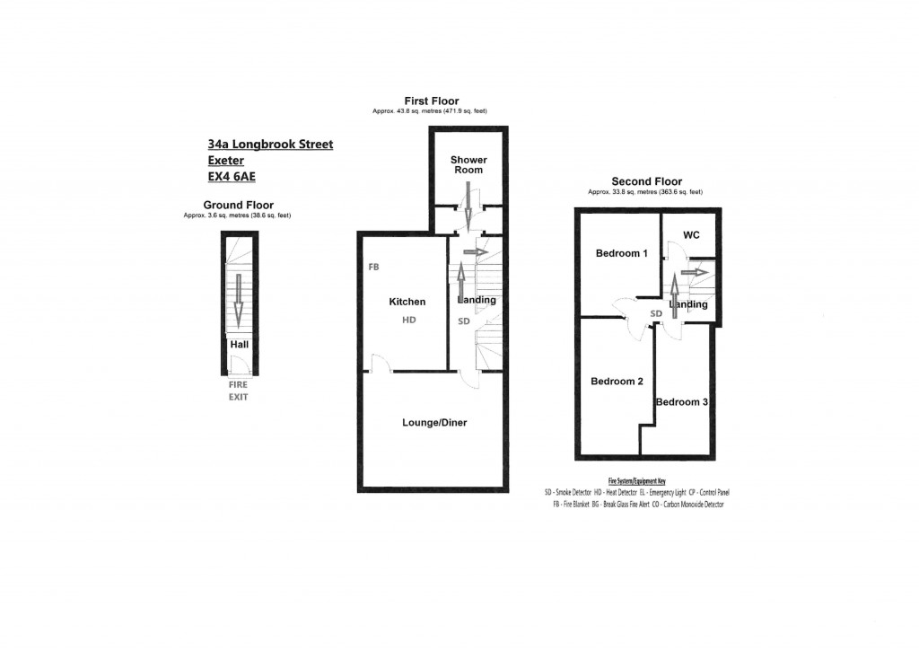 Floorplans For Longbrook Street, Exeter