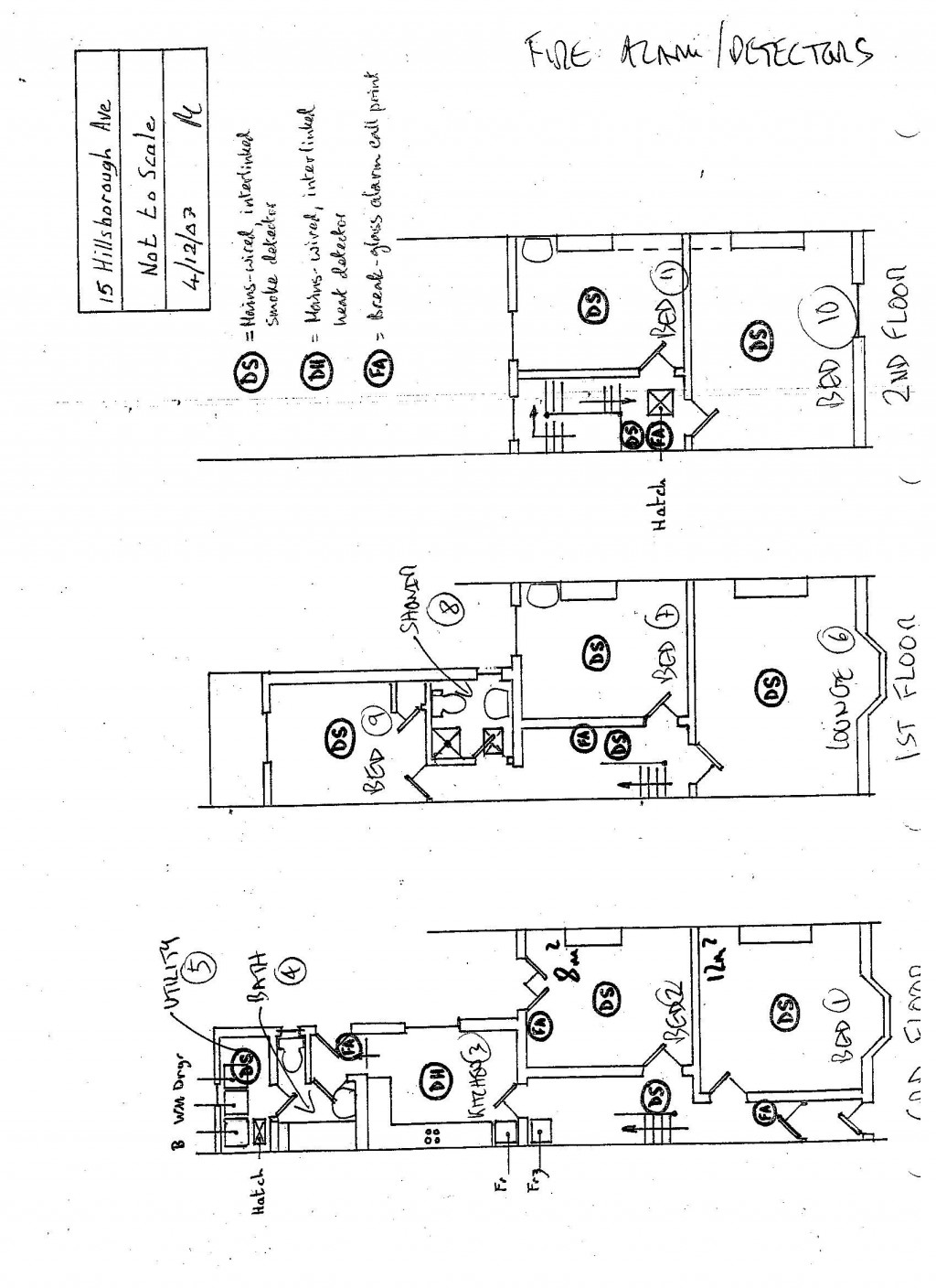 Floorplans For Hillsborough Avenue, Exeter