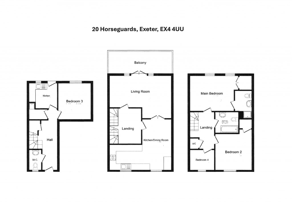 Floorplans For Horseguards, Exeter