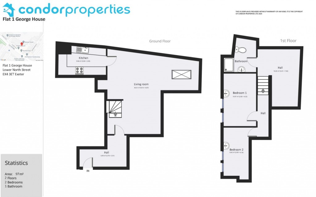 Floorplans For George House, Exeter